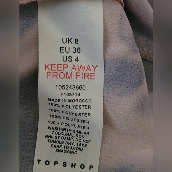 TOPSHOP Tie Dye Ruffle Long Sleeve Crop Jacket Top New - Picture 12 of 12